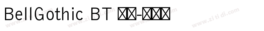 BellGothic BT 常规字体转换